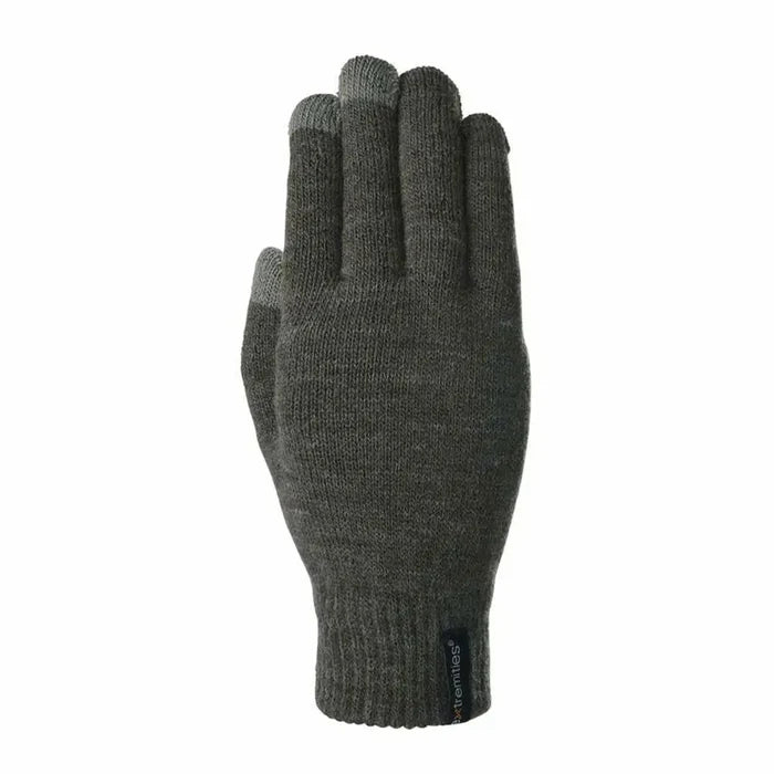 Right hand of Extremities Thinny Touchscreen Glove in Grey on a white background