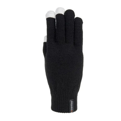 Right hand of Extremities Thinny Touchscreen Glove in Black on a white background