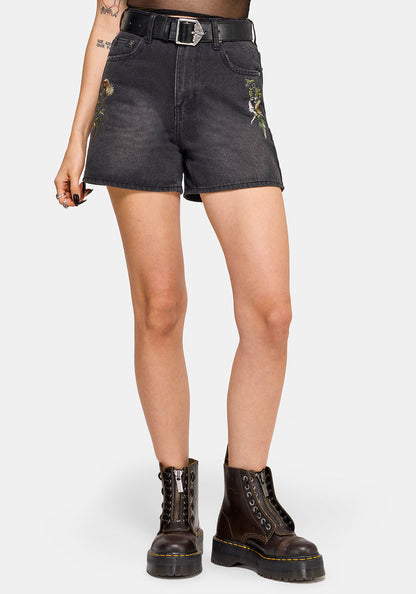 Faela Fairy Embroidered Denim Short 24" / UK 6