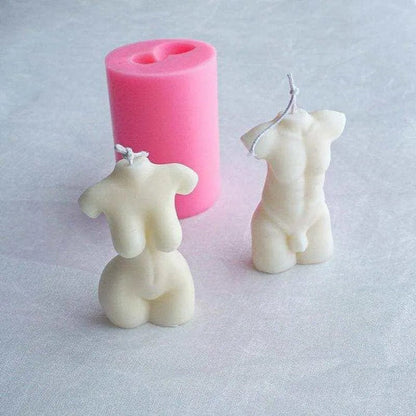 Woman's Body Candle - Nude Figure Silicone Mold - DiyCraftsProject