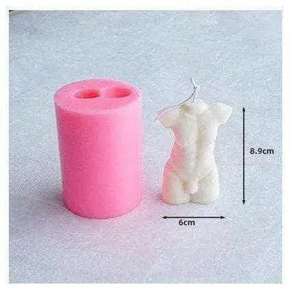 Woman's Body Candle - Nude Figure Silicone Mold - DiyCraftsProject