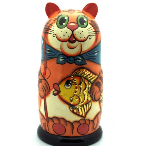 Fishing Cat Nesting Doll Set