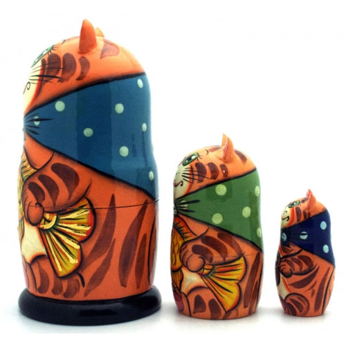 Fishing Cat Nesting Doll Set