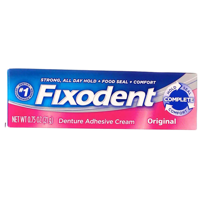Fixodent Denture Adhesive Cream Travel Size, 0.75 oz - 24 Pack