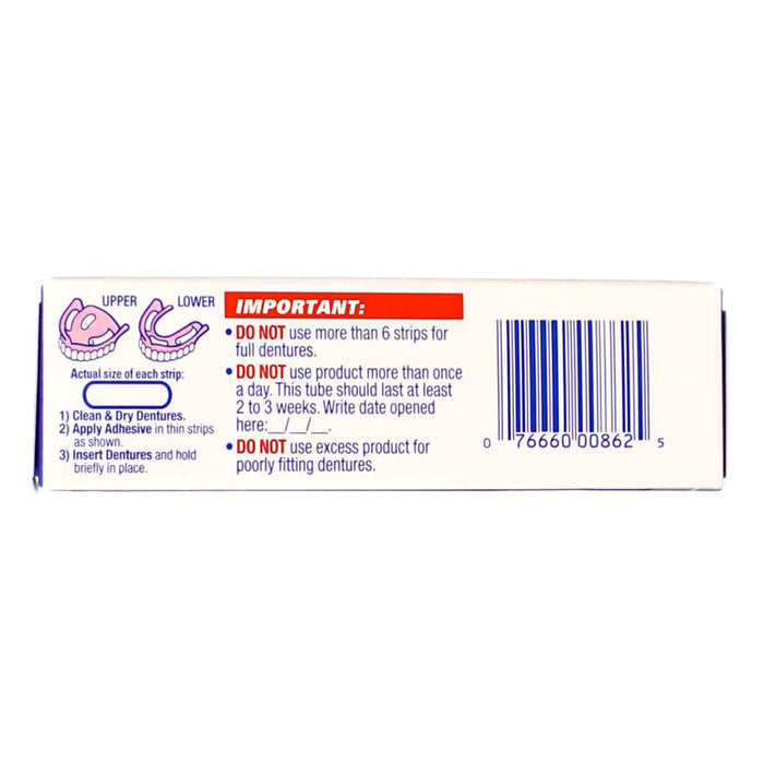 Fixodent Denture Adhesive Cream Travel Size, 0.75 oz - 24 Pack