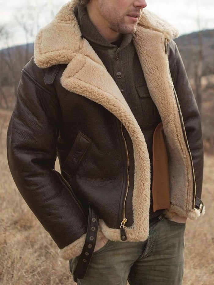 Fletcher™ | Veste en simili cuir d'agneau premium