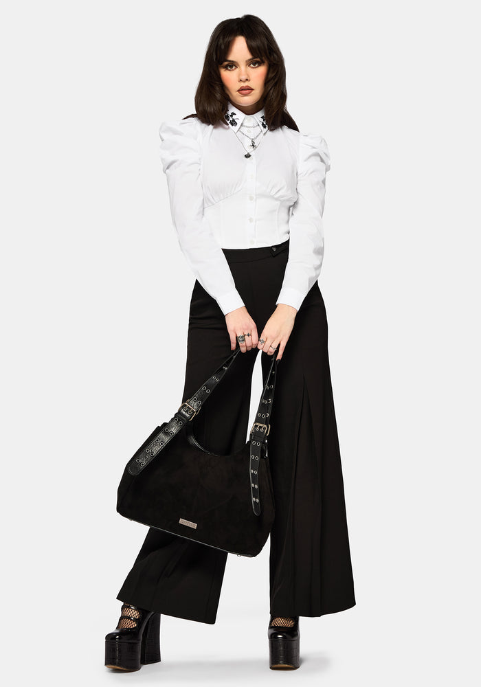Fleux Embroidered Corset Detail Shirt