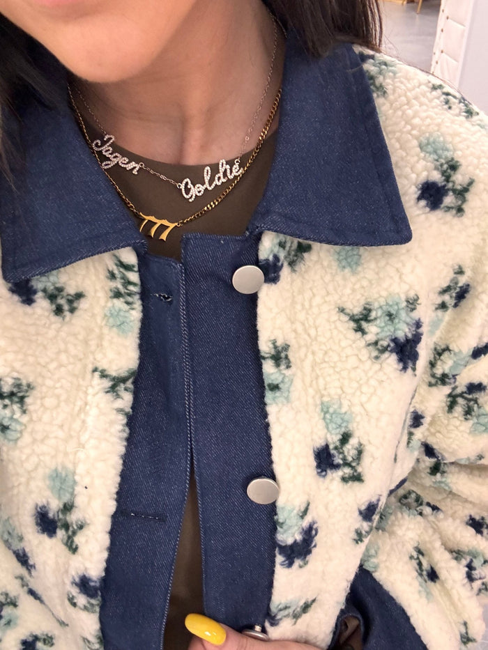 Floral Collared Button-Down Jacket - Intimate Whispers