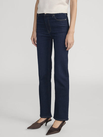 Frame Le Sleek Straight Jean in Fairway