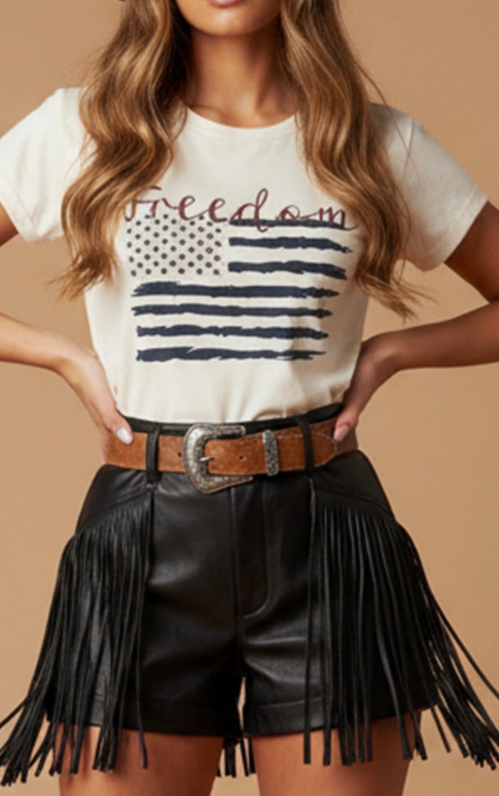 FREEDOM FLAG SLUB BABY GRAPHIC TEE