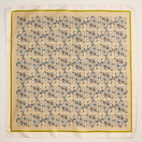 Frem - Geometric Silk-Feel Scarf | Modern Pattern Square Accessory