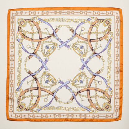 Frem NYC Classic Equestrian Chain Satin Scarf - Multiple Colors!