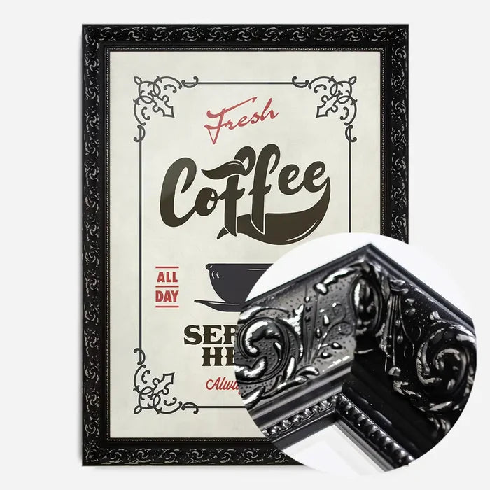 21x30cm | 8¼ x 11¾in / Black Ornate Frame