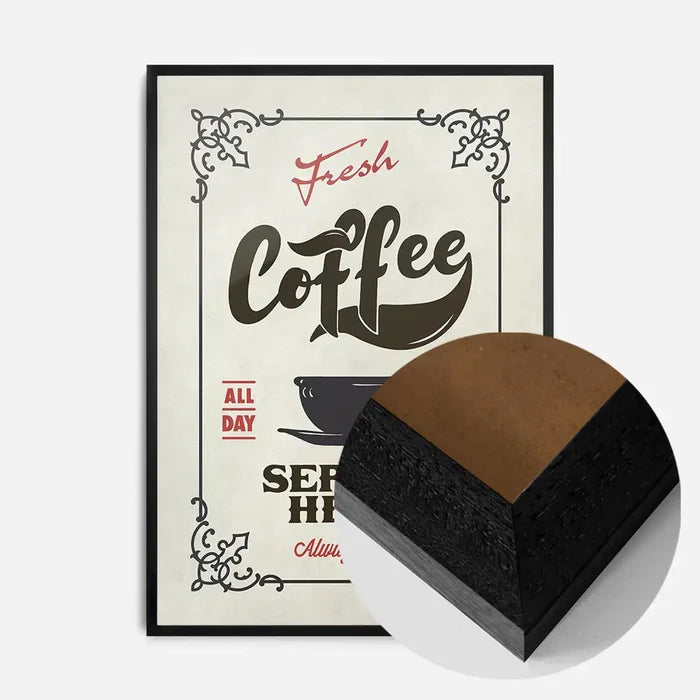 21x30cm | 8¼ x 11¾in / Black Wood Frame