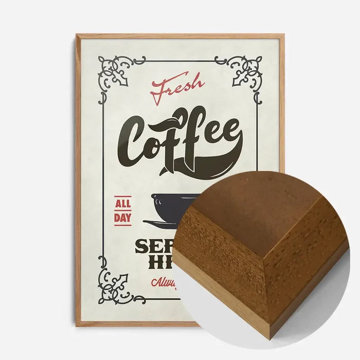 21x30cm | 8¼ x 11¾in / Oak Wood Frame