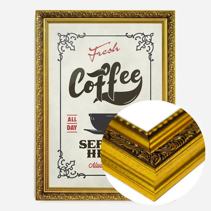 21x30cm | 8¼ x 11¾in / Gold Ornate Frame
