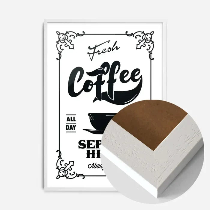 21x30cm | 8¼ x 11¾in / White Wood Frame