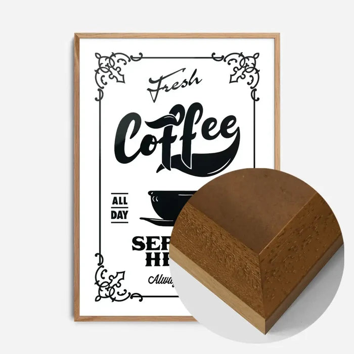 21x30cm | 8¼ x 11¾in / Oak Wood Frame