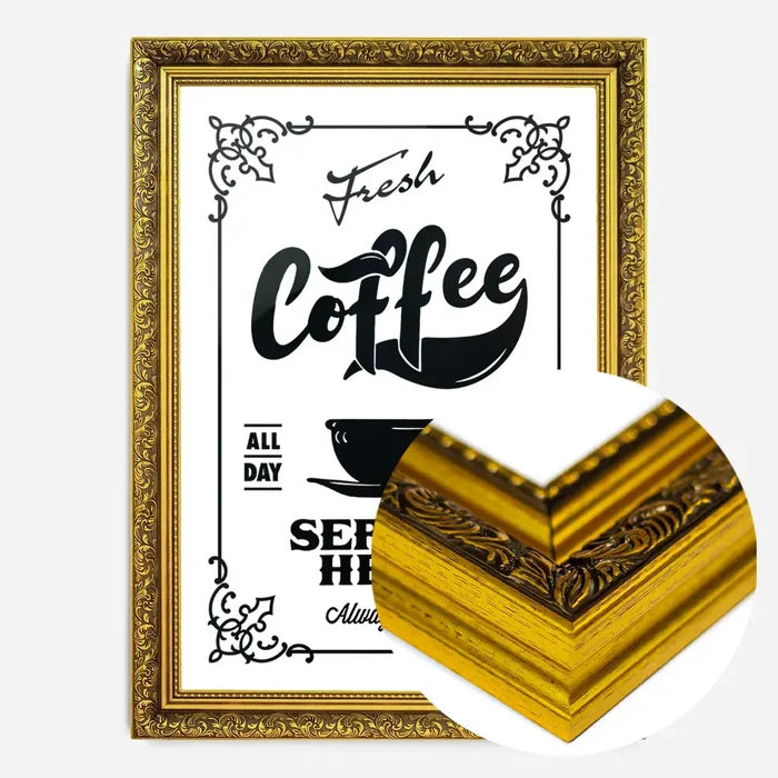 21x30cm | 8¼ x 11¾in / Gold Ornate Frame