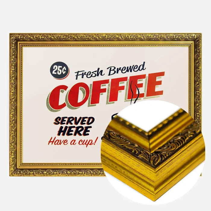 21x30cm | 8¼ x 11¾in / Gold Ornate Frame