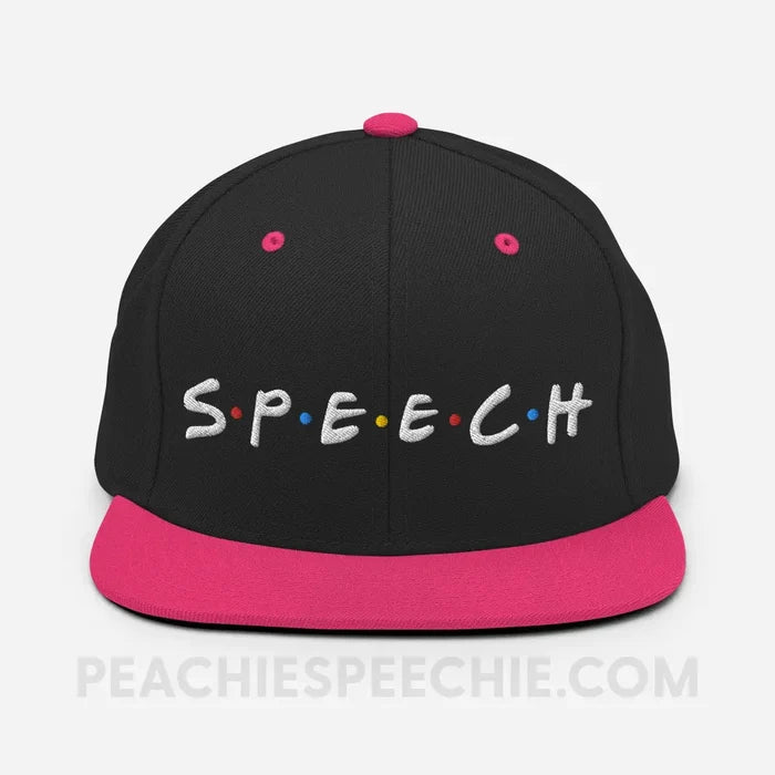Friends Speech Premium Ball Cap - Black/ Neon Pink - Hats peachiespeechie.com
