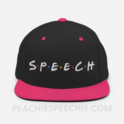 Friends Speech Premium Ball Cap - Black/ Neon Pink - Hats peachiespeechie.com