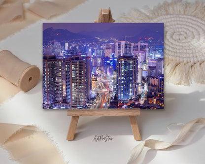Gangnam District, Seoul, South Korea Landscape Custom Greeting Cards