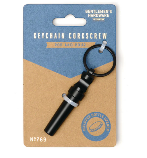 Gentlemen's Hardware Keychain Corkscrew