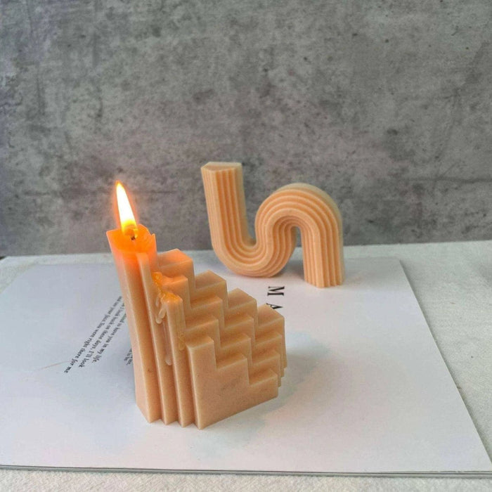 Geometric Candle Mold - Durable 3D Candle Making Tool - DiyCraftsProject