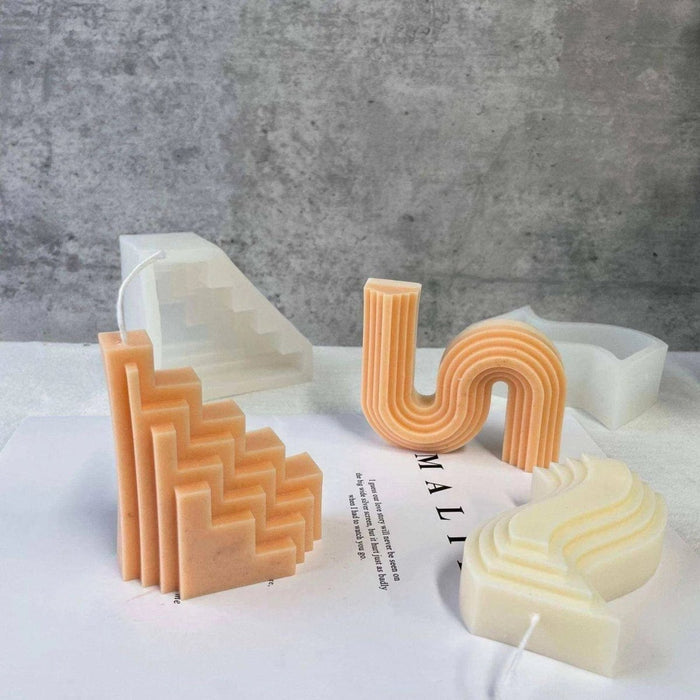 Geometric Candle Mold - Durable 3D Candle Making Tool - DiyCraftsProject