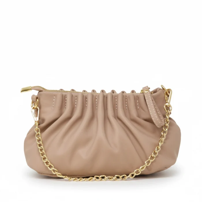 German Fuentes Genuine Italian Leather Pleated Clutch With Crossbody (Multiple Colors)