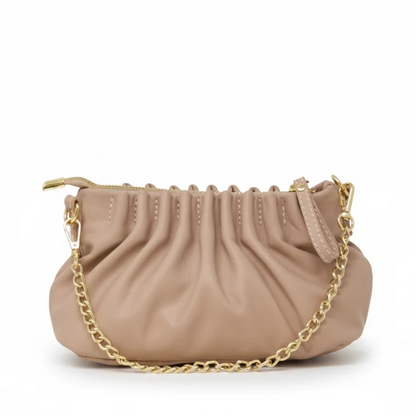 German Fuentes Genuine Italian Leather Pleated Clutch With Crossbody (Multiple Colors)