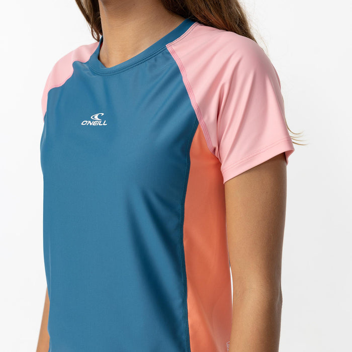 Girl's Classic Short Sleeve Rash Vest - Navy
