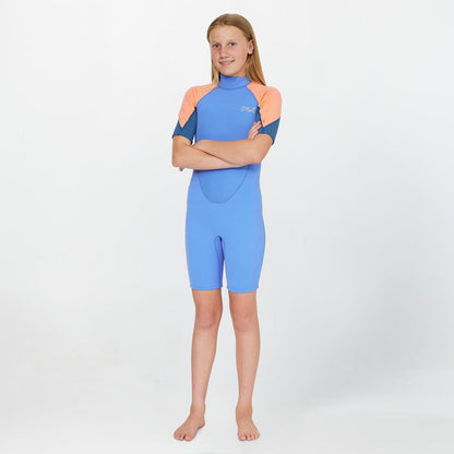 Girl's Reactor 2mm Short Sleeve Spring Suit Back Zip - Regatta