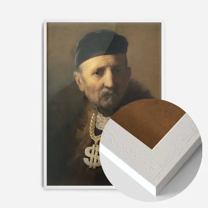 21x30cm | 8¼ x 11¾in / White Wood Frame