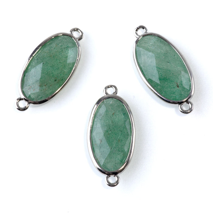 This is a Dakota Stones Green Aventurine Connector focal from the Dakota Stones collection.