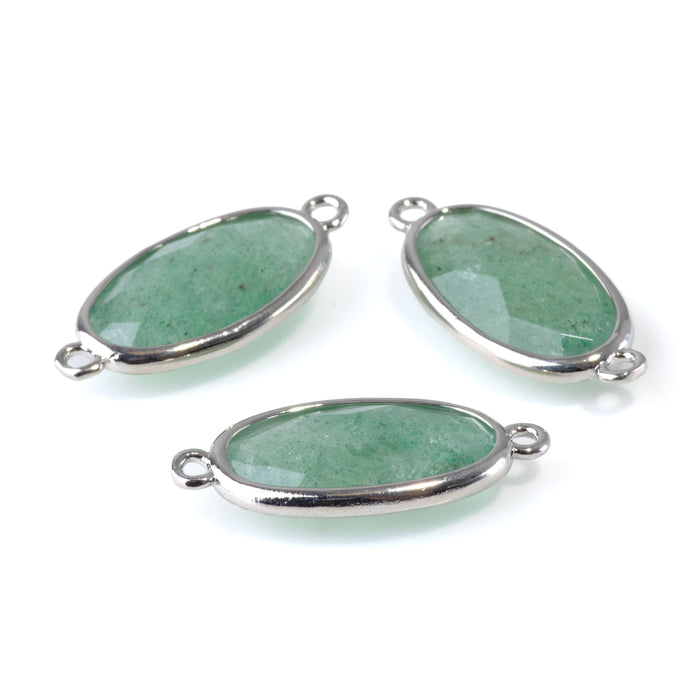 This is a Dakota Stones Green Aventurine Connector focal from the Dakota Stones collection.