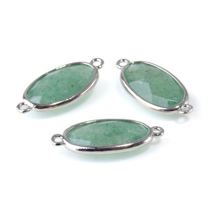 This is a Dakota Stones Green Aventurine Connector focal from the Dakota Stones collection.
