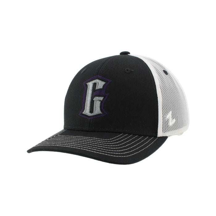 Greensboro Gargoyles Dakota Black/White Embroidered G Hat