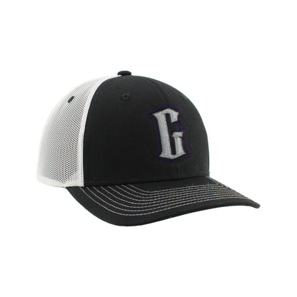 Greensboro Gargoyles Dakota Black/White Embroidered G Hat