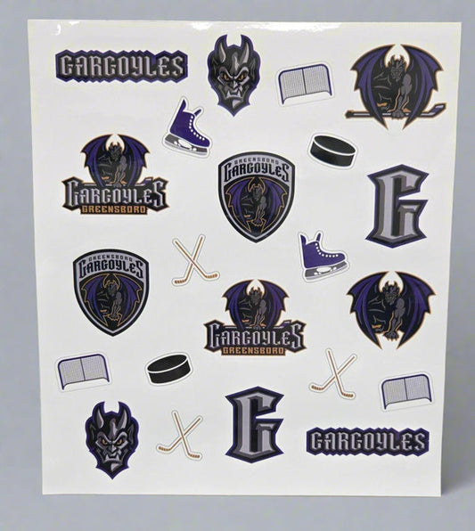 Greensboro Gargoyles Sticker Sheet