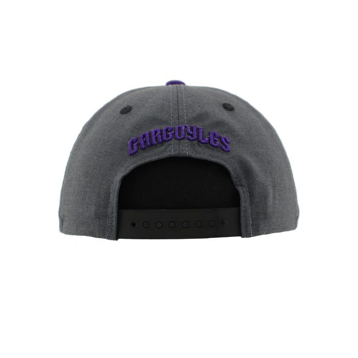Greensboro Gargoyles Tier 2 Z430 Chr/Blk/Purple Taijutu 3D Flat Bill Hat