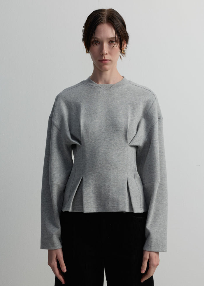 GREY SOFT TAILORING SWEATSHIRT
