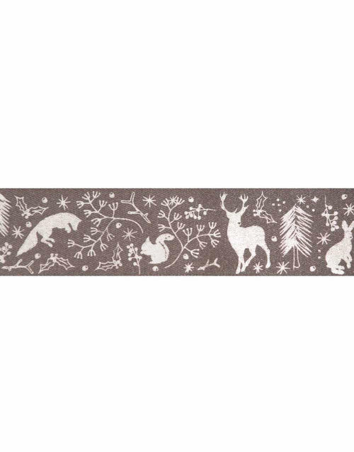 Not specified Ribbon & Trimming Grey Wild Wood Christmas Ribbon, 25mm 5024264157855 5024264157855