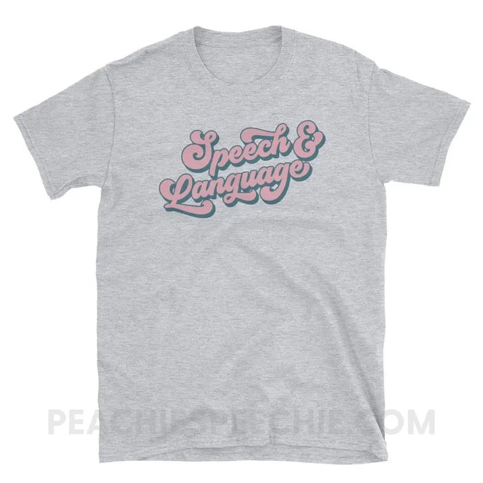 Groovy Speech & Language Classic Tee - Sport Grey / S - T-Shirts Tops peachiespeechie.com