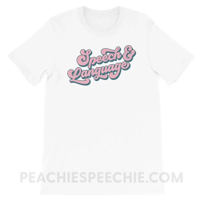 Groovy Speech & Language Premium Soft Tee - White / XS - T-Shirts Tops peachiespeechie.com