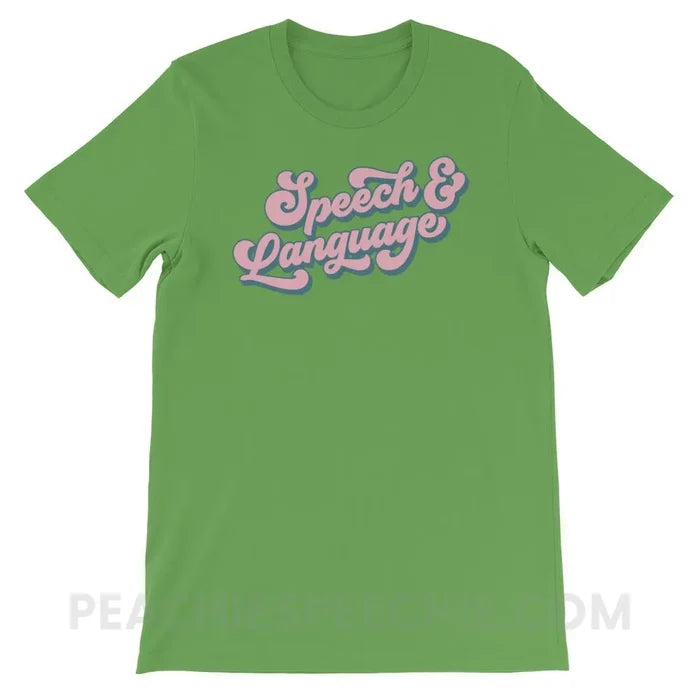 Groovy Speech & Language Premium Soft Tee - Leaf / S - T-Shirts Tops peachiespeechie.com
