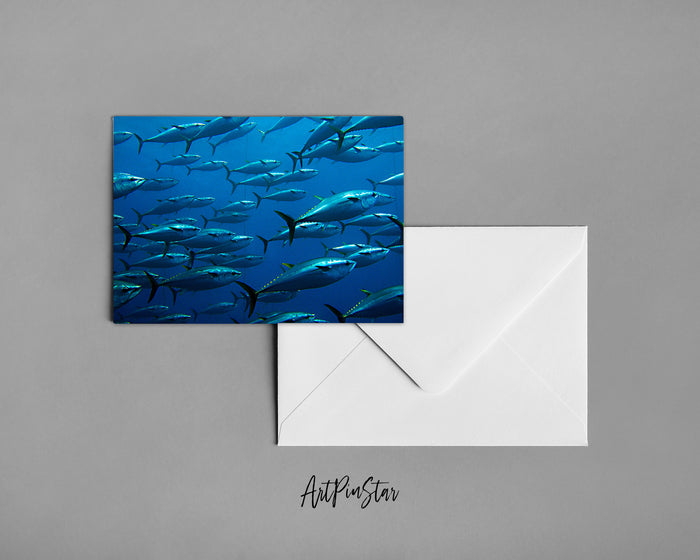 Group of Giant Tuna Landscape Custom Greeting Cards