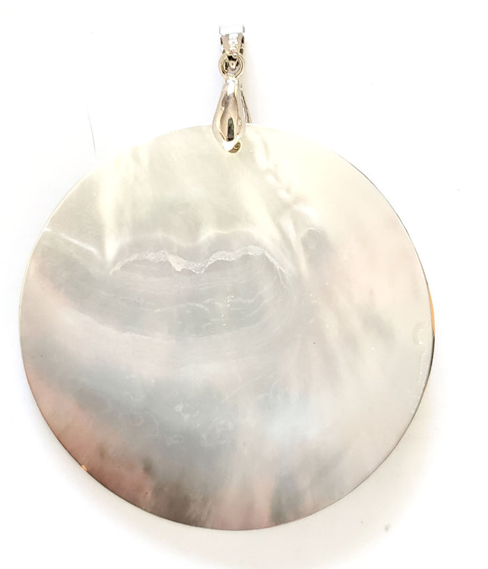 Hand Painted Pendant inspired by Poetry from Art Series Mucha