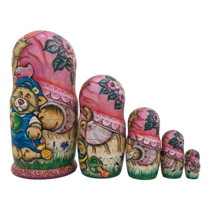 Farm Russian Dolls “Sunday Tea Party” BuyRussianGifts Store